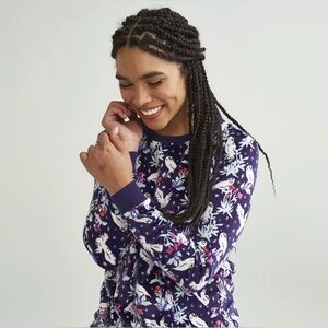 Vera Bradley Harry Potter Hedwig Forbidden Forest Velour Pajama Top Size 2X